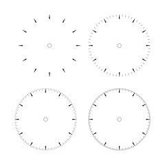 clock dial. round speed dial set vector