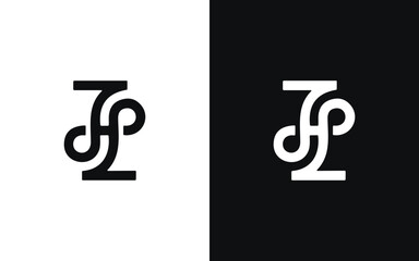 jhp letter initial logo design icon