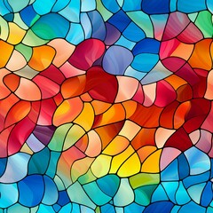 Colorful Glass Mosaic Harmony Pattern