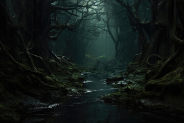 Hauntingly Beautiful Forestscape