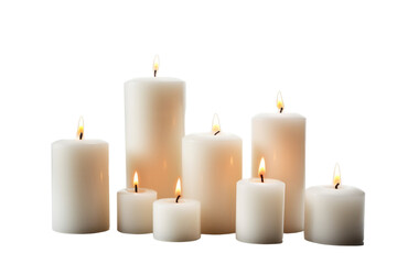 Fototapeta na wymiar Flickering Aromas Decorative Candle Sticks with Transparent Flames
