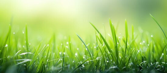 Fototapeta premium Close up of vibrant green grass