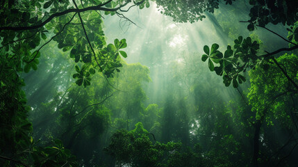 Obraz na płótnie Canvas Abstract Rainforest Canopy texture background