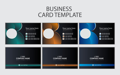 modern and creative business card design template with gradiant color.