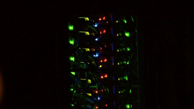 Close-up of a data server filmed with ARRI Alexa Mini and Laowa optic