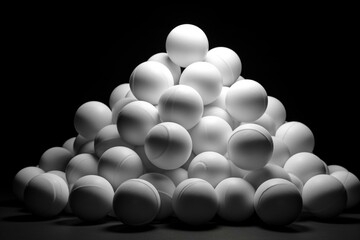 Winner symbol: white ball on ball pile. Generative AI