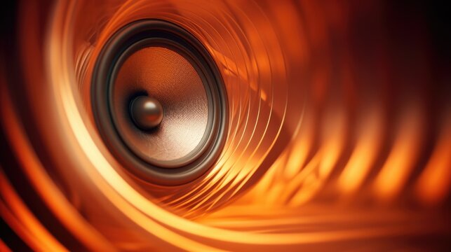 Abstract image of loudspeakers. Music and creativity. Audio player.