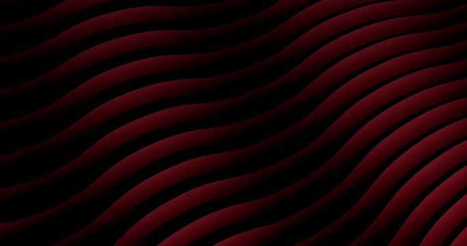 Dark red wave lines pattern loop animation background.