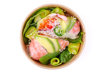 spring rolls with shrimp on a white background for a food delivery site 6