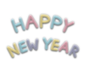 Happy New Year. Lettering text for Happy New Year