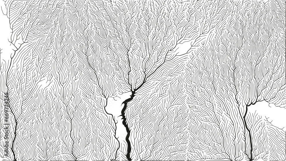 Poster growth pattern. generative branching structure. organic net of vessels texture.