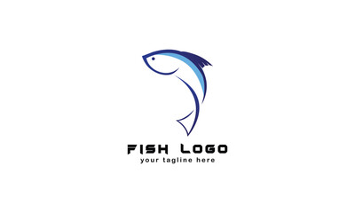 FISH fishing shop brand creative company logo design
