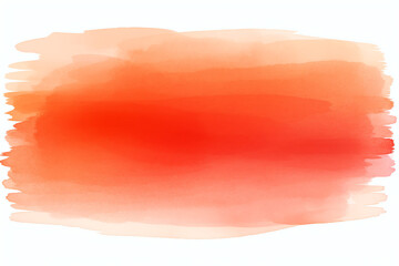 orange red watercolor paint strokes isolated on transparent background - obrazy, fototapety, plakaty