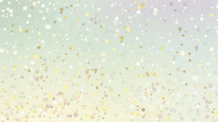 White gold glitter confetti on pastel gradient background. Subtle flying snow flakes and stars on soft pastel gradient background