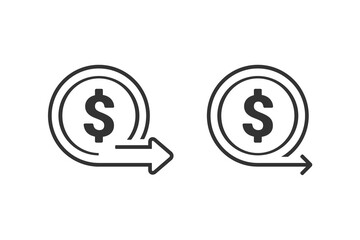 Money transfer symbol. Illustration vector