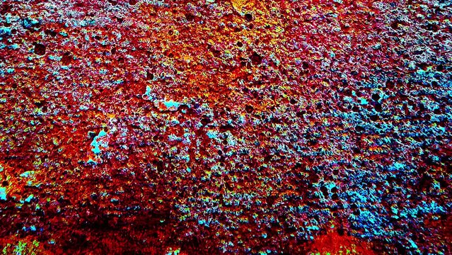 4k Abstract Grunge texture. Colorful surface of concrete wall texture of the relief wood plaster rough and contrasting colors. Selective fokus. 