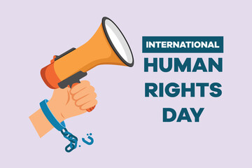 December 10, World Human Rights Day concept. Colored flat vector illustration isolated.