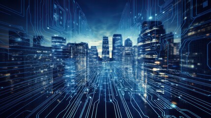 Fototapeta premium Explore the evolution of information technology (IT) and its impact on society