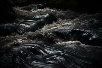 Fotobehang Dark sweet river swirling with richness. Generative AI © Harper