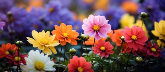 Vibrant flowers in the garden
