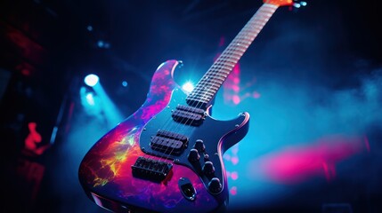 Obraz premium Guitar with Bokeh Effects