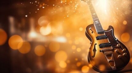 Fototapeta premium Guitar with Bokeh Effects