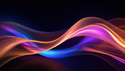 abstract futuristic background with blue, pink, red, and orange glowing neon moving high speed wave lines and bokeh lights. Data transfer concept Fantastic wallpaper