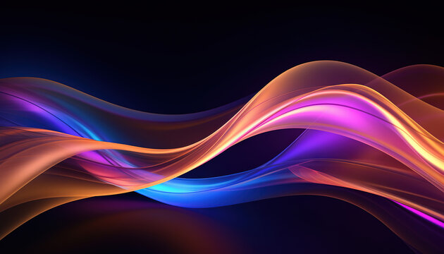 abstract futuristic background with blue, pink, red, and orange glowing neon moving high speed wave lines and bokeh lights. Data transfer concept Fantastic wallpaper