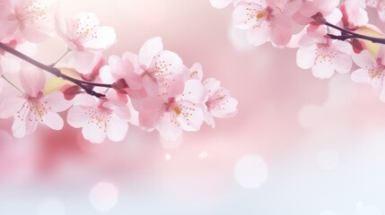 Cherry Blossom Flowers with Bokeh Effects