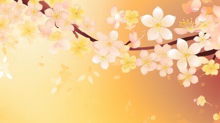 Obraz na płótnie Canvas Cherry Blossom Flowers with Bokeh Effects