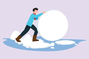 Winter activities. Winter concept. Colored flat vector illustration isolated.