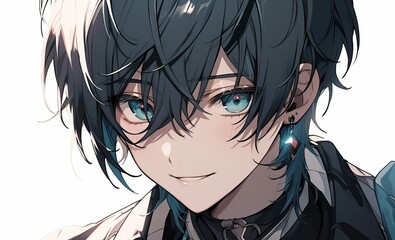 微笑む男性,Generative AI AI画像