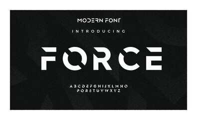 Modern minimal abstract alphabet fonts. Typography technology, electronic, movie, digital, music, future, logo creative font. vector illustration.