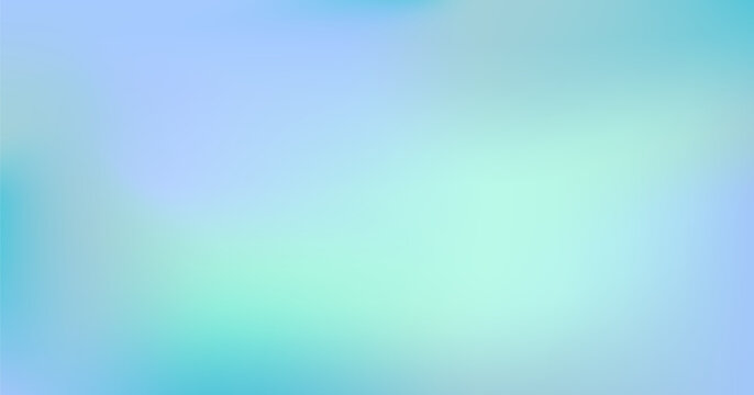 Gradient winter pastel background. Green, blue and purple colors. Flow design wallpaper. Blur vector illustration