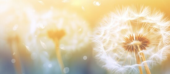 Closeup art photography of a dandelion on a natural background