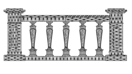Fototapeta premium 2D Balustrade Illustration Images