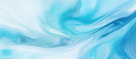 Multi colored pattern that repeats resembling gray and cyan tie dye with an artistic interpretation reminiscent of the sea and snow created using abstract textures and blue ink paint featur