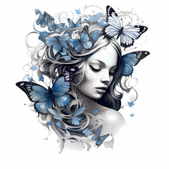 Butterfly Dream illustration tattoo design
