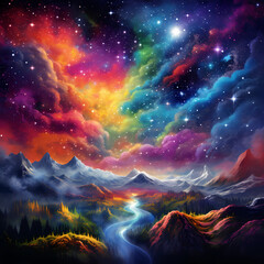 rainbow galaxy in the world