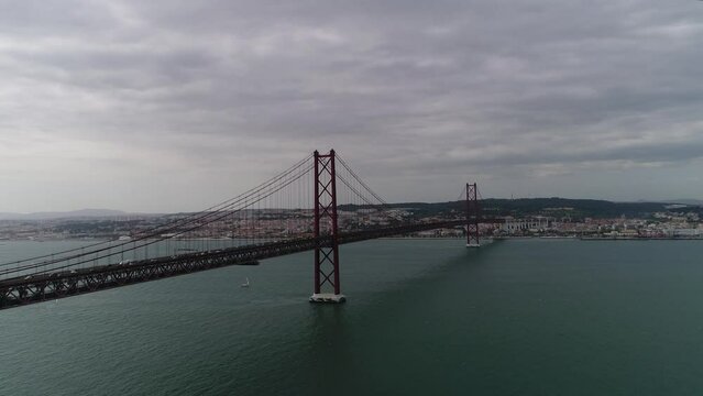 Ponte 25 de Abril, suspension bridge, Lisbon, Almada, Portugal