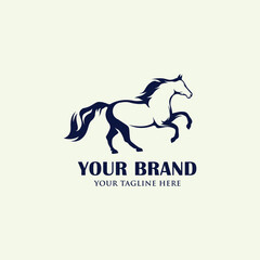 Horse jumping logo vector