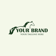 Horse logo template vector illustration