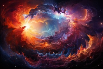 Universe cosmos galaxy black hole science fiction background. Space astronomy abstract backdrop.