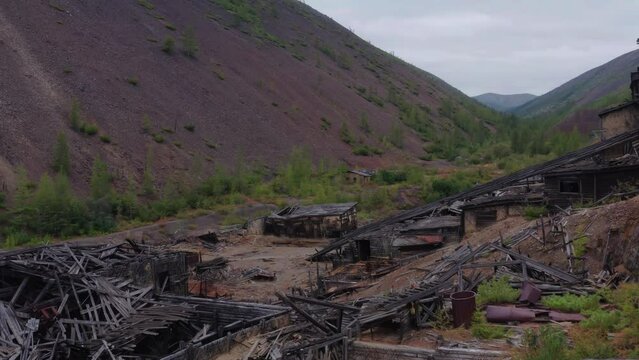 Abandoned processing plant, 4k, 25fps