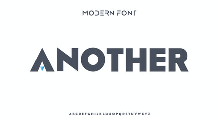 Modern abstract digital alphabet font. Minimal technology typography, Creative urban sport fashion futuristic font and with numbers. vector illustration.