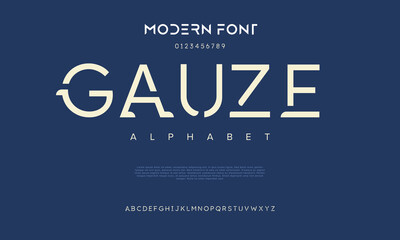 Sports minimal tech font letter set. Luxury vector typeface for company. Modern gaming fonts logo design.