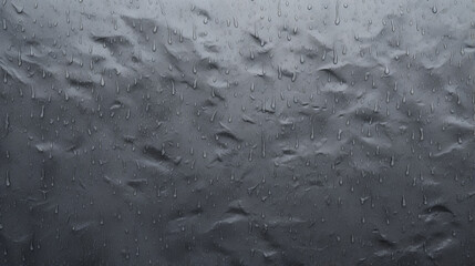 Fototapeta premium A wall covered in raindrops, its surface turning a deep grey