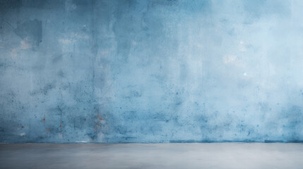 Alte Betonwand mit Rissen und blauer Farbe. - obrazy, fototapety, plakaty