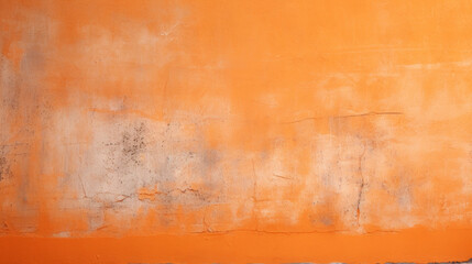 Alte Betonwand mit Rissen und orangener Farbe. - obrazy, fototapety, plakaty