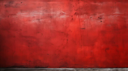 Alte Betonwand mit Rissen und roter Farbe. - obrazy, fototapety, plakaty